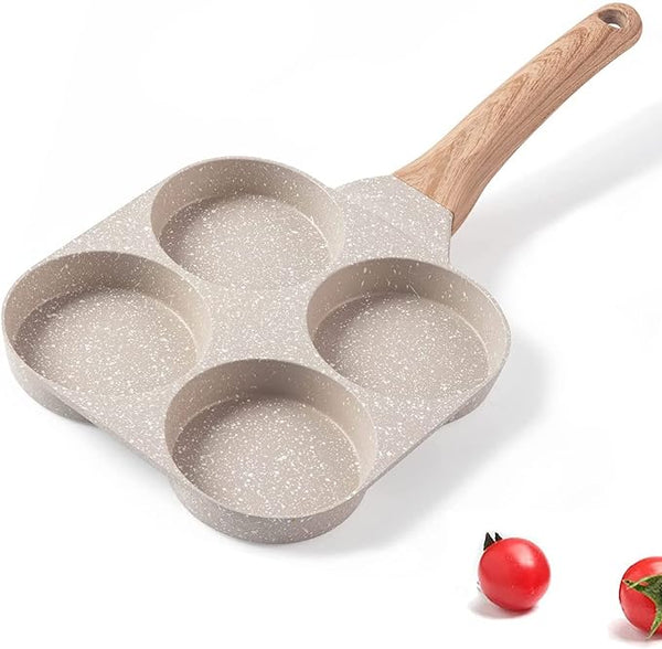 Four-Cup Non-Stick Egg Pan – Divided Omelet Pan