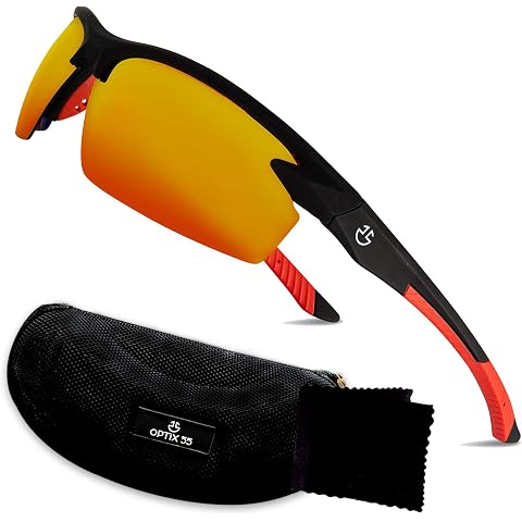 XVXV 3 Pack Polarized Sports Sunglasses for Men, UV Protection Half Frame Sunglasses Comfortable for Running Cycling Driving
