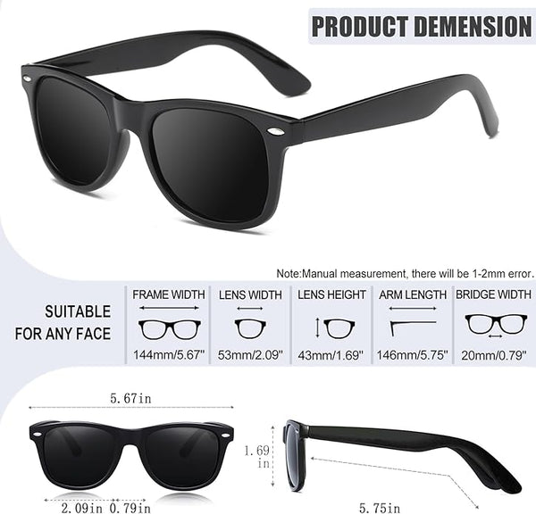Joopin Square Sunglasses Polarized UV Protection Trendy Designer Sun Glasses Men Women