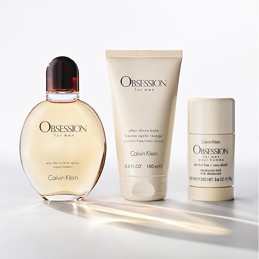 Calvin Klein Obsession for Men Eau de Toilette – Ambery Men's Cologne – With Notes of Bergamot, Mandarin, Lavender & Musk – Long Lasting Fragrance