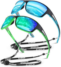 WEAROYO Polarized Sports Sunglasses for Men Women,Fishing Driving Rectangular Goggles UV400 Protection