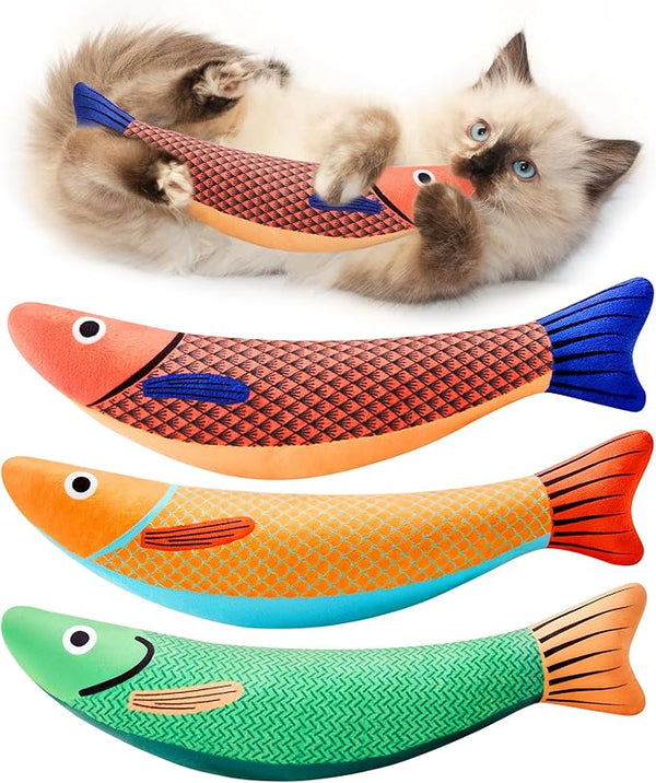 Potaroma 3-Pack Catnip Fish Toys