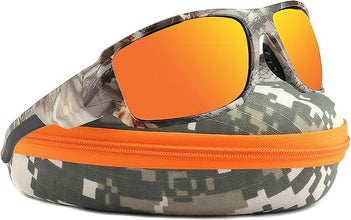 Camo Polarized Wrap-around Sport Sunglasses for Men Women UV400 Driving Fishing Hunting Sun Glasses