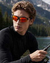 XVXV 3 Pack Polarized Sports Sunglasses for Men, UV Protection Half Frame Sunglasses Comfortable for Running Cycling Driving